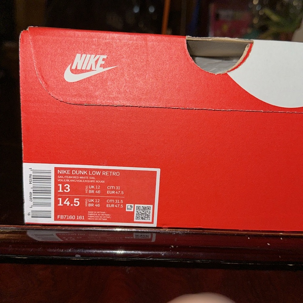Nike dunk Low Retro size 13 M Gorge-Green/Team Red - Picture 4 of 5